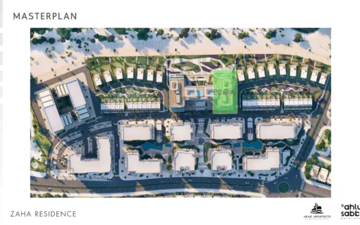 Zaha Residence masterplan locating E28-A - developer illustration
